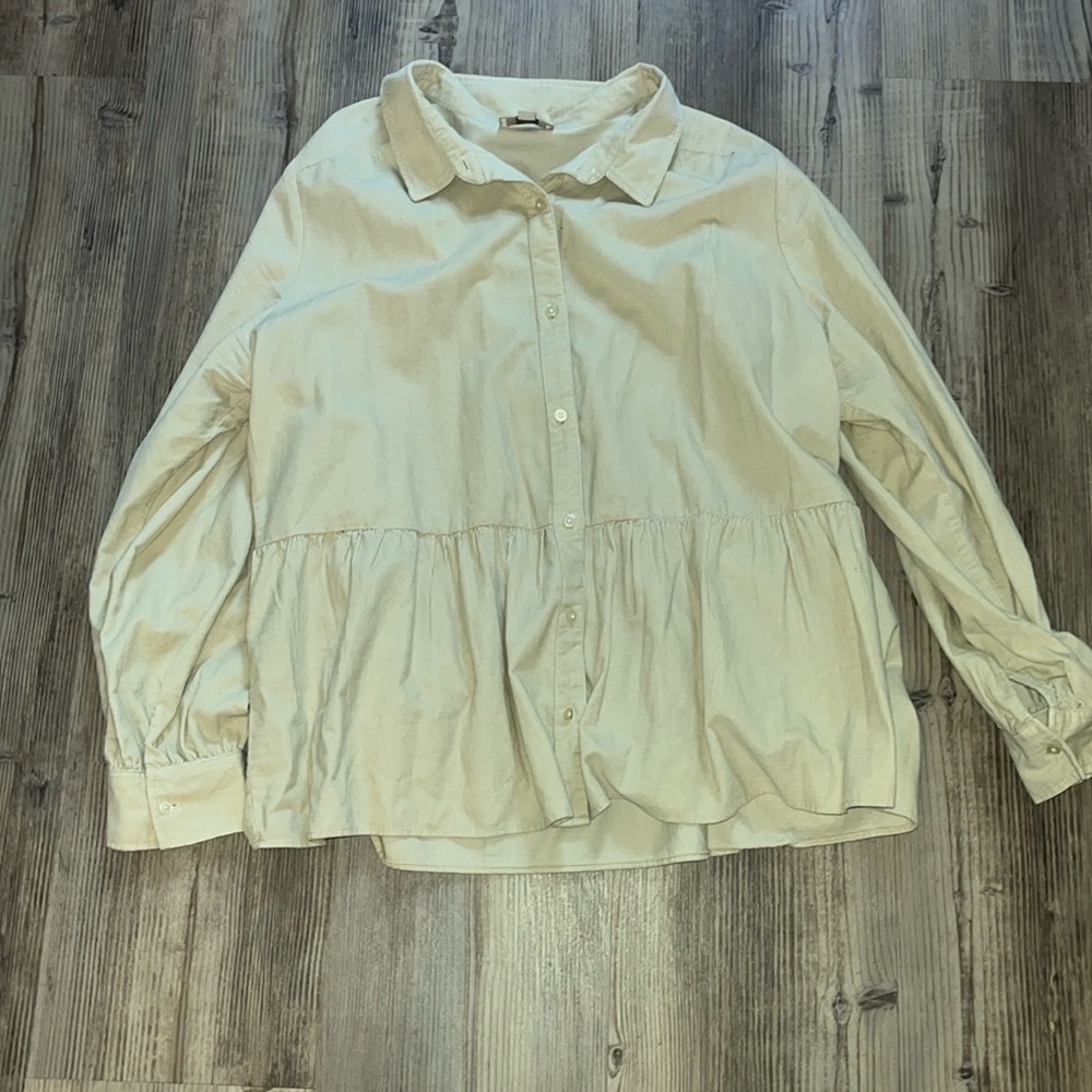 Peplum button up